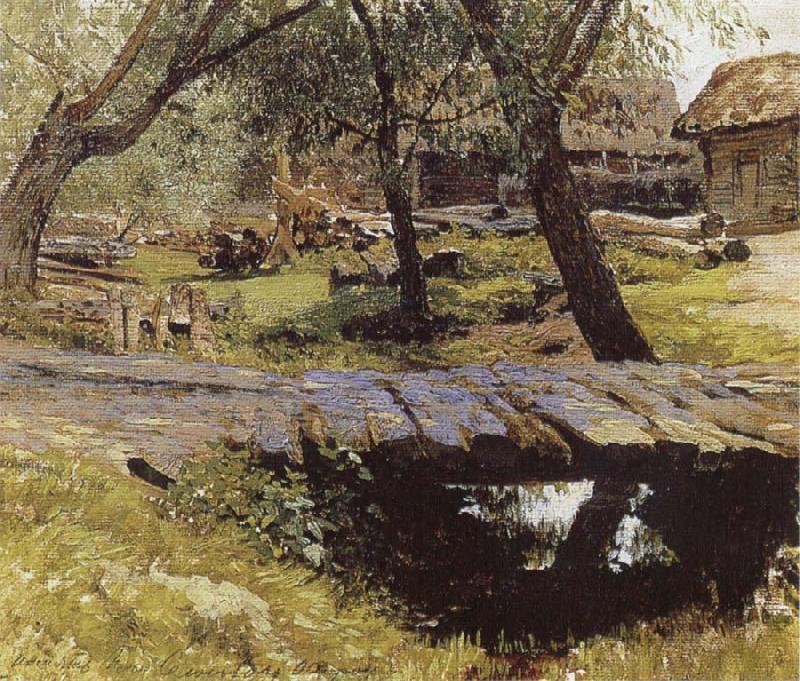 Isaac Levitan Little Bridge,Village of Savinskaya,Study